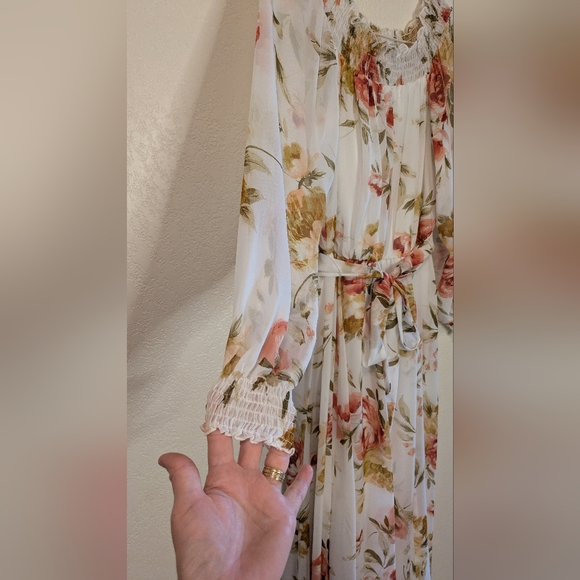 Kate & Lily Floral Maxi Dress with Belt - Picture 6 of 6